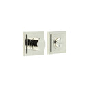 Burlington - Turns & Releases Inner 3 Square Stepped Rose - Polished Nickel - BUR-81PN-152PN - Choice Handles
