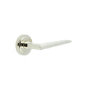 Burlington - Mayfair Door Handle on Stepped Rose  - Polished Nickel - BUR10KIT159 - Choice Handles