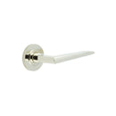 Burlington - Mayfair Door Handle on Knurled Rose  - Polished Nickel - BUR10KIT161 - Choice Handles
