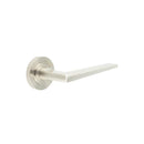Burlington - Mayfair Door Handle on Plain Rose  - Satin Nickel -  BUR10KIT313 - Choice Handles