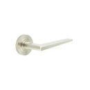 Burlington - Mayfair Door Handle on Knurled Rose  - Satin Nickel - BUR10KIT317 - Choice Handles