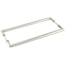 Burlington Piccadilly  - Pull Handle 425 x 20mm Back to Back Fixing - Polished Nickel - BUR130PNB2B - (Pair) - Choice Handles