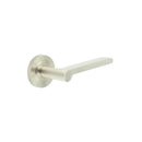 Burlington - Fitzrovia Door Handles On Knurled Rose  - Satin Nickel - BUR15KIT317 - Choice Handles