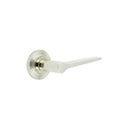 Burlington - Knightsbridge Door Handle on Reeded Rose  - Polished Nickel - BUR20KIT160 - Choice Handles
