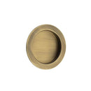 Burlington - Concealed Circular Flush Pull Handle, 65x12mm - Antique Brass - BUR215AB - Choice Handles