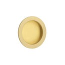 Burlington - Concealed Circular Flush Pull Handle, 65x12mm - Satin Brass - BUR215SB - Choice Handles