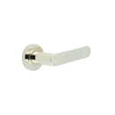 Burlington - Kensington Door Handles On Plain Rose  - Polished Nickel - BUR25KIT157 - Choice Handles