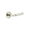 Burlington - Westminster Door Handles On Stepped Rose  - Polished Nickel - BUR30KIT159 - Choice Handles