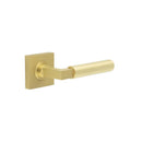 Burlington - Westminster Door Handles On Square Plain Rose - Satin Brass - BUR30KIT240 - Choice Handles