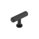 Burlington - Piccadilly Knurled T Bar Cupboard - Matt Black - BUR401MB - Choice Handles