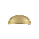 Burlington - 95x40mm Cup Drawer Pull - Satin Brass - BUR423SB - Choice Handles