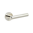 Burlington - Richmond Door Handles On Plain Rose  - Polished Nickel - BUR45KIT157 - Choice Handles