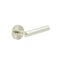 Burlington - Richmond Door Handles On Knurled Rose  - Satin Nickel - BUR45KIT317 - Choice Handles