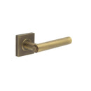 Burlington - Richmond Door Handles On Square Plain  - Antique Brass - BUR45KIT6 - Choice Handles