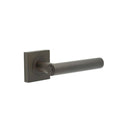 Burlington - Richmond Latch Door Handles On Square Plain  - Dark Bronze - BUR45KIT84 - Choice Handles
