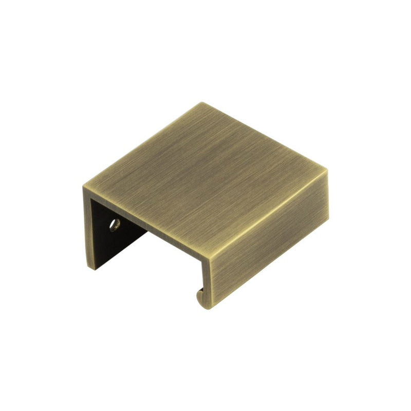 Burlington 50mm Antique Brass Angled Edge Pull - BUR910AB - Choice Handles