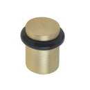 Burlington - Plain Top Floor Mounted Doorstop - Satin Brass - BUR960SB - Choice Handles