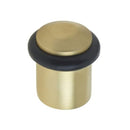 Burlington - Chamfered Top Floor Mounted Doorstop - Satin Brass - BUR961SB - Choice Handles