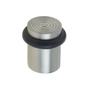 Burlington -Reeded Top Floor Mounted Doorstop - Satin Nickel - BUR963SN - Choice Handles