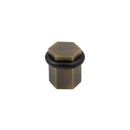 Frelan - Burlington Hexagonal Floor Mounted Doorstop - Antique Brass - BUR965AB - Choice Handles