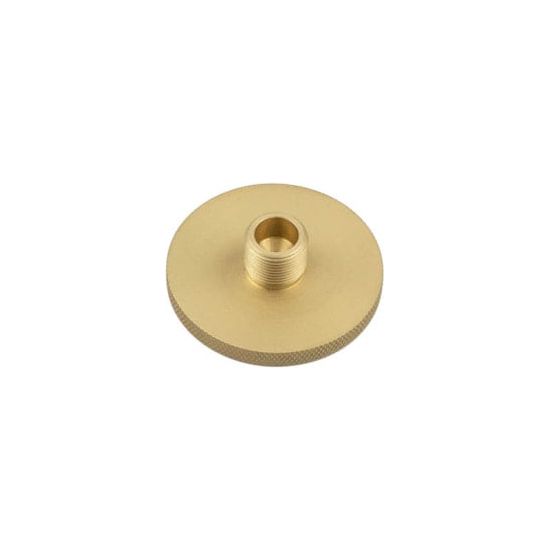 Burlington Knurled Bases to Suit Wall Mounted Doorstops 50mm Dia Satin Brass - BUR969SB - Choice Handles