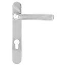 Mila  Standard Security Door Handle 220mm - Polished Chrome - BX050309 - Choice Handles