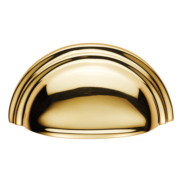 FTD Victorian Cup Pull 76mm - Polished Brass - C47PB - Choice Handles