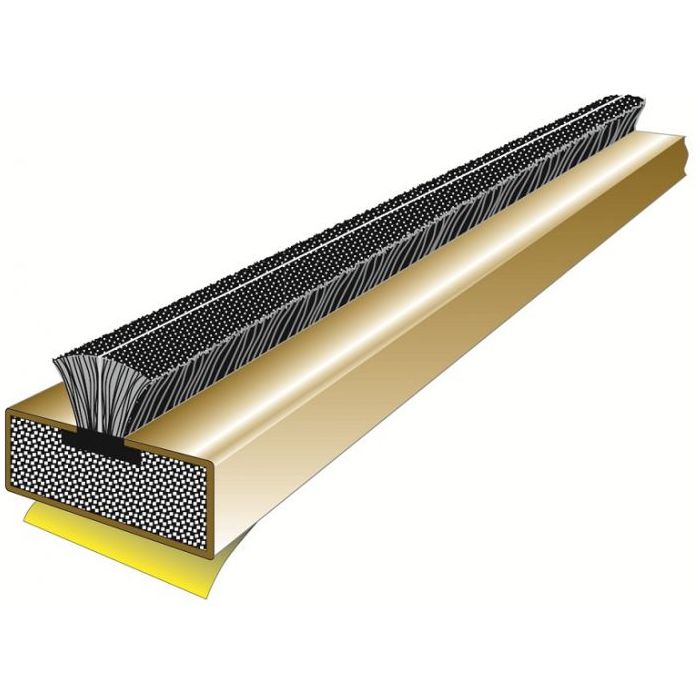 Carlisle Brass - Brown 2.1 Mtr. Fire & Smoke Door Seals S/A 15mm X 4mm ( One Pack Contains X 25 ) - Brown - CB130-25