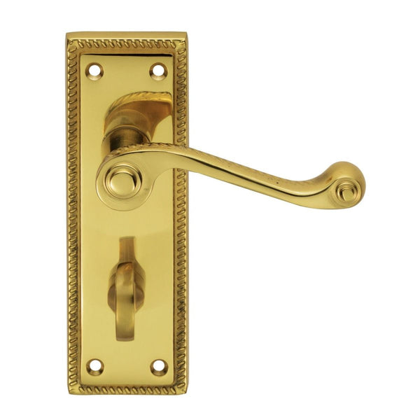Carlisle Brass - Georgian Lever on WC Backplate Contract - Polished Brass - CBG1WC - Choice Handles