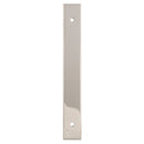 Alexander and Wilks - Rectangular Cabinet Pull Backplate - Polished Nickel-168x22x3mm - 128mm c/c - AWBP128PN - Choice Handles