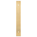 Alexander and Wilks - Rectangular Cabinet Pull Backplate - Satin Brass PVD-168x22x3mm - 128mm c/c - AWBP128SBPVD - Choice Handles