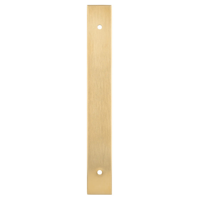 Alexander and Wilks - Rectangular Cabinet Pull Backplate - Satin Brass PVD-168x22x3mm - 128mm c/c - AWBP128SBPVD - Choice Handles