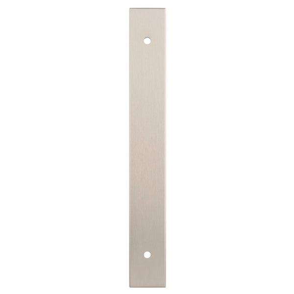 Alexander and Wilks - Rectangular Cabinet Pull Backplate - Satin Nickel-168x22x3mm - 128mm c/c - AWBP128SN - Choice Handles
