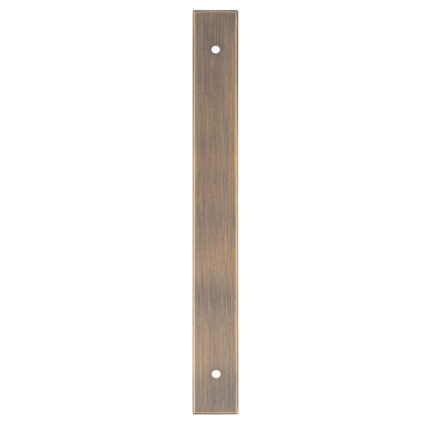 Alexander and Wilks - Rectangular Cabinet Pull Backplate - Antique Brass-200x22x3mm - 160mm c/c - AWBP160AB - Choice Handles
