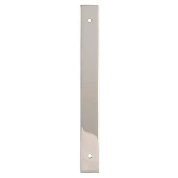 Alexander and Wilks - Rectangular Cabinet Pull Backplate - Polished Nickel-200x22x3mm - 160mm c/c - AWBP160PN - Choice Handles