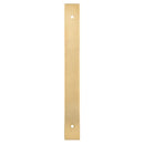 Alexander and Wilks - Rectangular Cabinet Pull Backplate - Satin Brass PVD-200x22x3mm - 160mm c/c - AWBP160SBPVD - Choice Handles