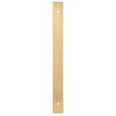 Alexander and Wilks - Rectangular Cabinet Pull Backplate - Satin Brass PVD-232x22x3mm - 192mm c/c - AWBP192SBPVD - Choice Handles