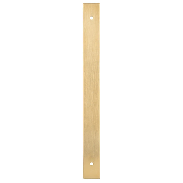 Alexander and Wilks - Rectangular Cabinet Pull Backplate - Satin Brass PVD-232x22x3mm - 192mm c/c - AWBP192SBPVD - Choice Handles