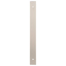 Alexander and Wilks - Rectangular Cabinet Pull Backplate - Satin Nickel-232x22x3mm - 192mm c/c - AWBP192SN - Choice Handles