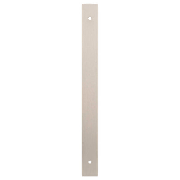 Alexander and Wilks - Rectangular Cabinet Pull Backplate - Satin Nickel-232x22x3mm - 192mm c/c - AWBP192SN - Choice Handles