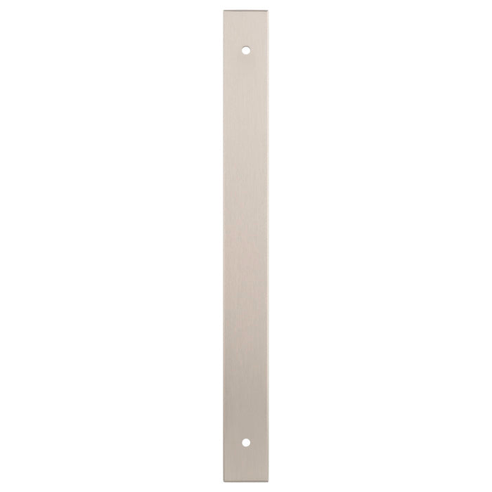 Alexander and Wilks - Rectangular Cabinet Pull Backplate - Satin Nickel-232x22x3mm - 192mm c/c - AWBP192SN - Choice Handles