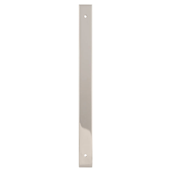 Alexander and Wilks - Rectangular Cabinet Pull Backplate - Polished Nickel-264x22x3mm - 224mm c/c - AWBP224PN - Choice Handles