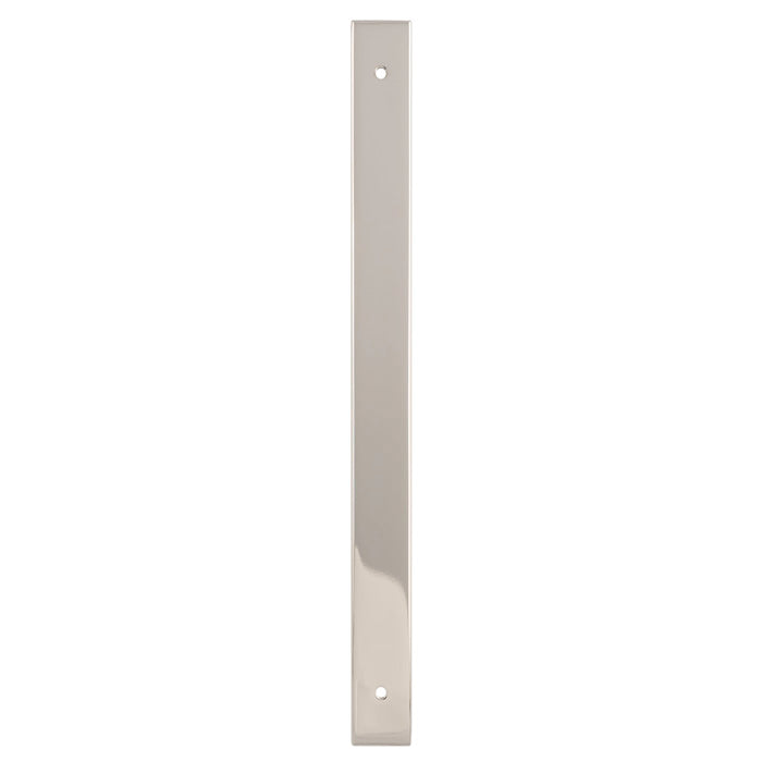 Alexander and Wilks - Rectangular Cabinet Pull Backplate - Polished Nickel-264x22x3mm - 224mm c/c - AWBP224PN - Choice Handles