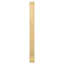 Alexander and Wilks - Rectangular Cabinet Pull Backplate - Satin Brass PVD-264x22x3mm - 224mm c/c - AWBP224SBPVD - Choice Handles