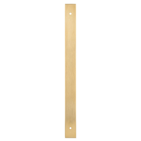 Alexander and Wilks - Rectangular Cabinet Pull Backplate - Satin Brass PVD-264x22x3mm - 224mm c/c - AWBP224SBPVD - Choice Handles