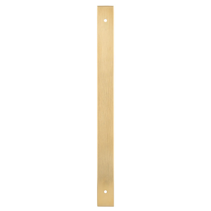 Alexander and Wilks - Rectangular Cabinet Pull Backplate - Satin Brass PVD-264x22x3mm - 224mm c/c - AWBP224SBPVD - Choice Handles