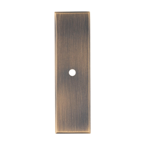 Alexander and Wilks - Rectangular Cabinet Knob Backplate - Antique Brass - AWBP76AB - Choice Handles