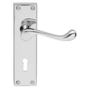 Carlisle Brass - Contract Victorian Scroll Lever on Lock Backplate - Polished Chrome - CBS54CP - Choice Handles