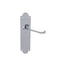 Carlisle Brass - Victorian Scroll Lever On Shaped Backplate - Latch (Contract Range) - Polished Chrome - CBS67CP - Choice Handles