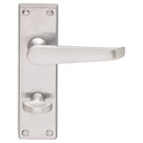 Carlisle Brass - Victorian Lever on WC Bathroom Backplate - Satin Chrome - M30WCSC - Choice Handles